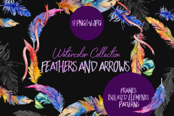 Download Feathers and Arrows Watercolor - Premium Resources