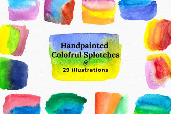 Download Colorful Watercolor Splotches - Premium Resources